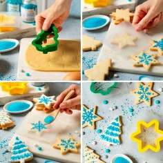 Set 2 cortadores de galleta y stencil Navidad: árbol y estrella Decora  Casa Rex 2