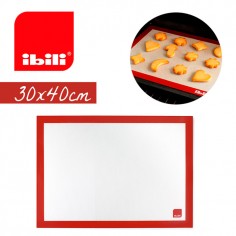 Tapete de Silicona Fiberglass Ibili 40x30 cm  Base Reutilizable para Hornear y Repostería