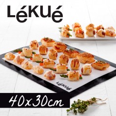 Tapete de Silicona Fiberglass Lékué 40x30 cm  Lámina Antiadherente Reutilizable para Horno