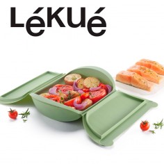 Estuche de Vapor Lékué con Bandeja 3-4 personas nuevo