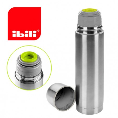 Termo Ibili 1L de acero inoxidable | Mantiene bebidas calientes 24h