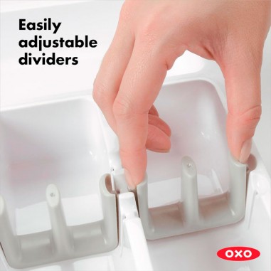 Cubertero extensible Oxo  Organizador ajustable de cocina con gran capacidad