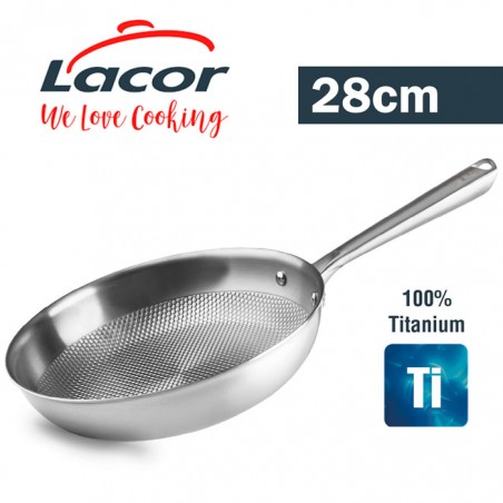 Sartén de Titanio Lacor TitanGrill 28 cm | Casa Rex