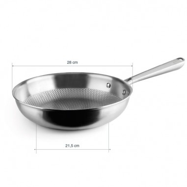 Sartén de Titanio Lacor TitanGrill tricapa 28 cm | Casa Rex
