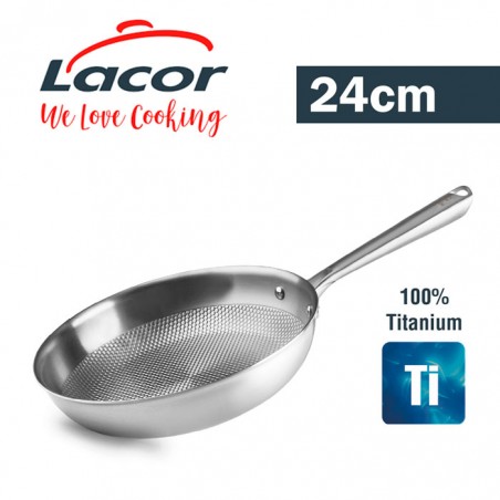 Sartén de Titanio Lacor TitanGrill 24 cm | Casa Rex