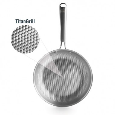 Sartén saludable y no se pega de Titanio Lacor TitanGrill 28 cm | Casa Rex