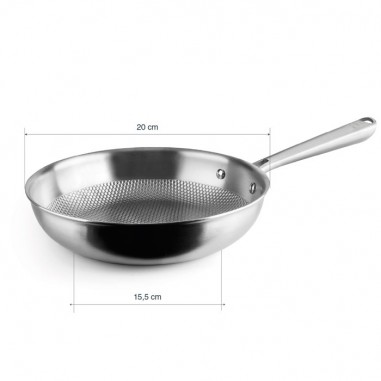 Sartén sin antiadherente Titanio Lacor TitanGrill 20 cm | Casa Rex