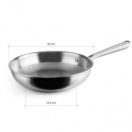 Sartén sin antiadherente Titanio Lacor TitanGrill 20 cm | Casa Rex