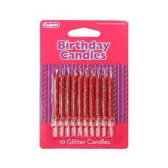 Set 10 velas rojas Culpitt