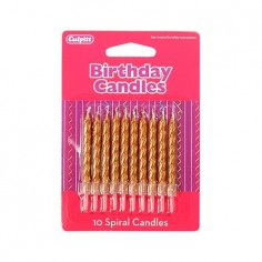 Set 10 velas doradas Culpitt
