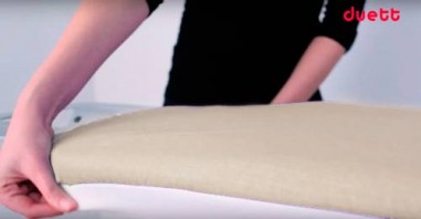 Funda tabla planchar elástica beige Duett