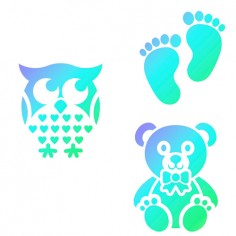 Set 3 stencils bebé Jem 2