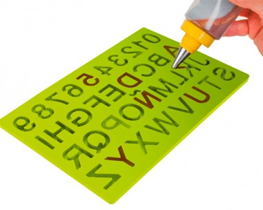 Molde números y letras silicona